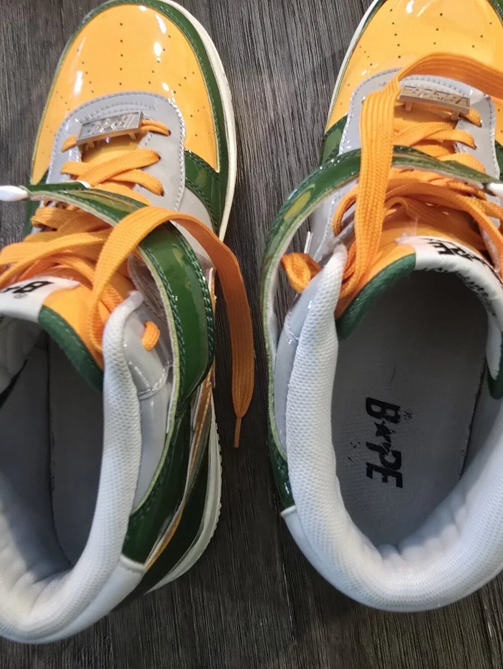 A Bathing Ape Color Block Athletic Sneakers With Box